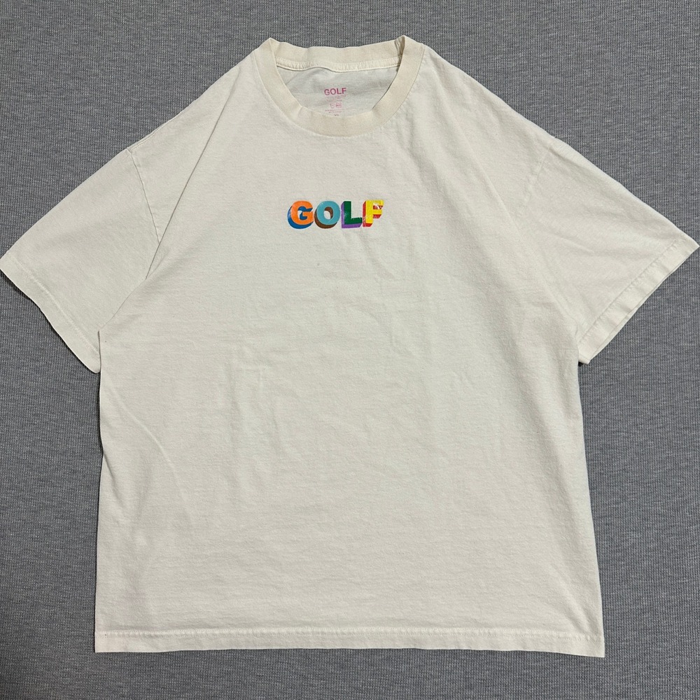 Golf Wang Tyler the Creator Multicolor 3D Logo Graphic Tee Cream Extra Large
